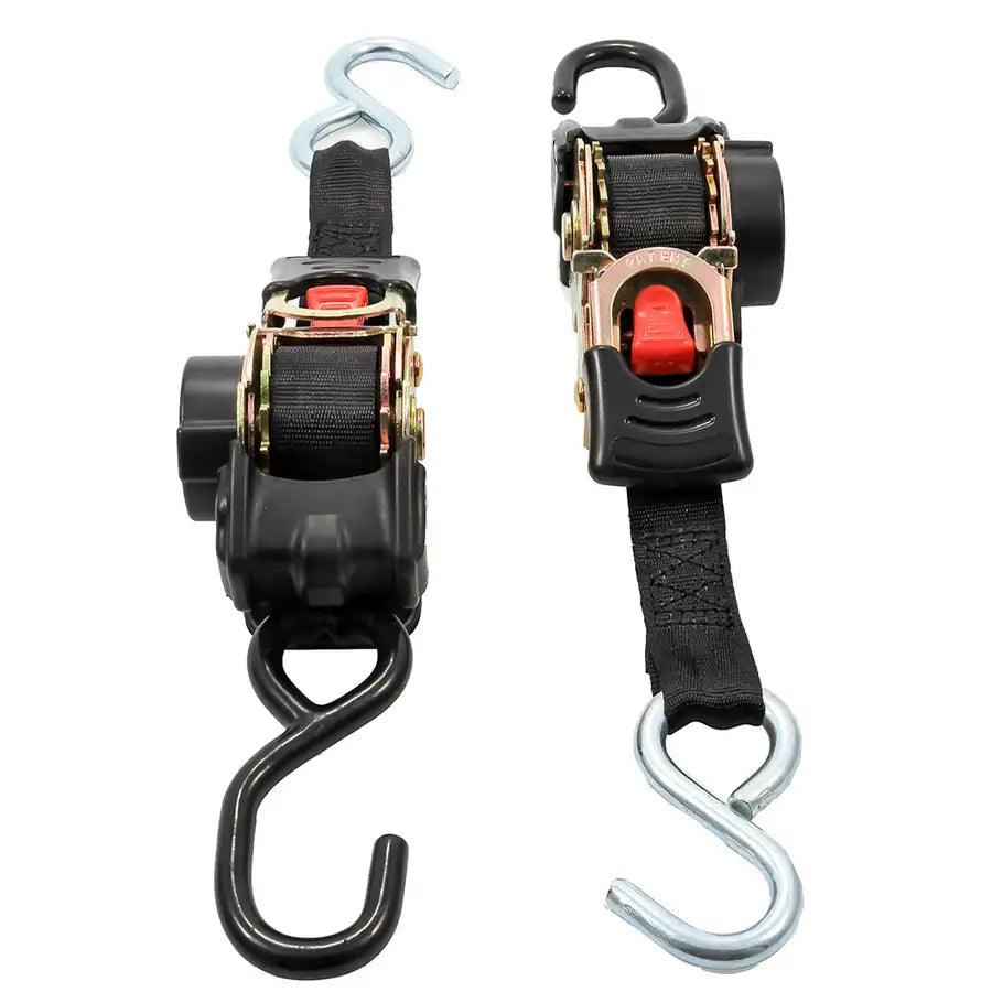 Camco Retractable Tie-Down Straps - 1" Width 6 Dual Hooks [50033] - Premium Accessories Besafe1st®  Shop now 