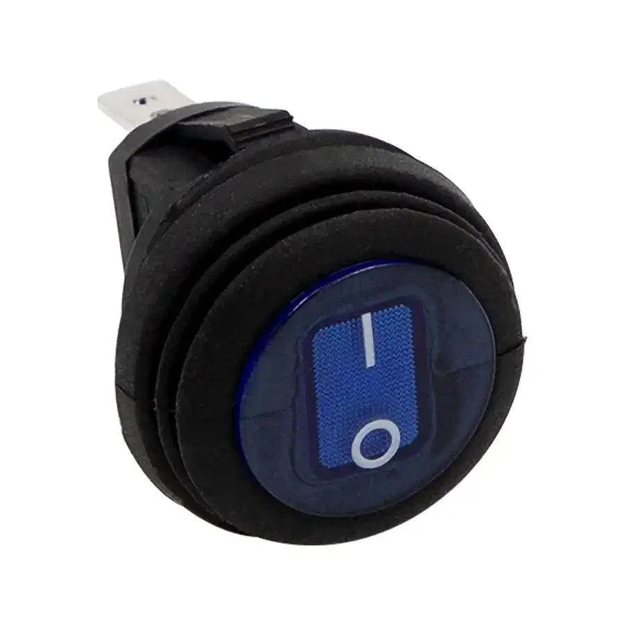 HEISE Rocker Switch - Illuminated Blue Round - 5-Pack [HE-BRS] - Besafe1st
