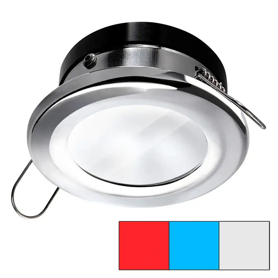 i2Systems Apeiron A1120 Spring Mount Light - Round - Red, Cool White  Blue - Polished Chrome [A1120Z-11HAE] - Premium Dome/Down Lights  Shop now at Besafe1st®