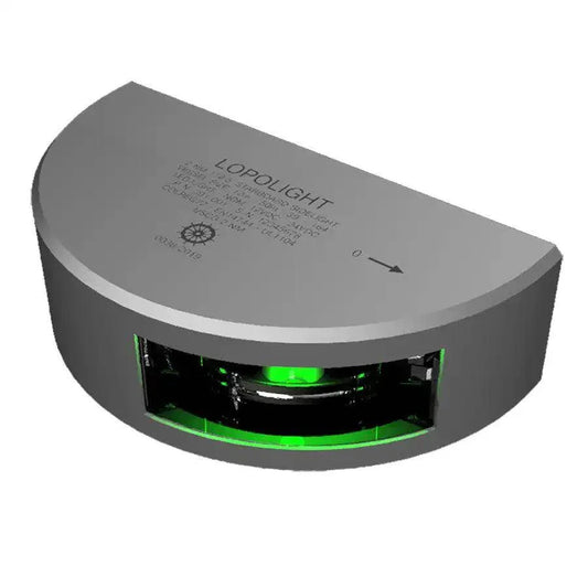 Lopolight Series 301-001 - Navigation Light - 2NM - Vertical Mount - Green - Silver Housing - 6M Cable [301-001-6M] - Besafe1st