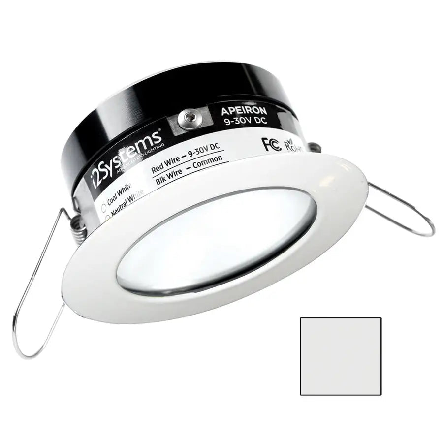 i2Systems Apeiron PRO A503 - 3W Spring Mount Light - Round - Cool White - White Finish [A503-31AAG] - Besafe1st®  