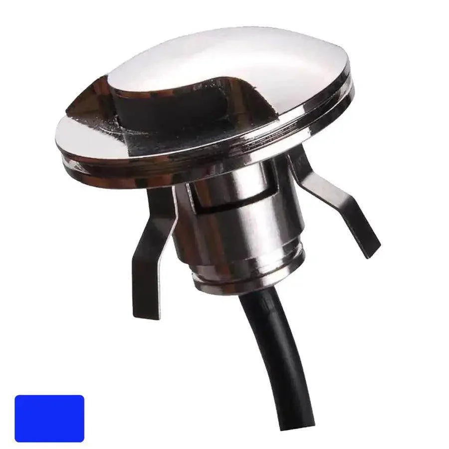 Lunasea 316 Polished Stainless Steel LED Waterproof Courtesy Light - Blue - 12VDC Only [LLB-571B-01-00] - Besafe1st