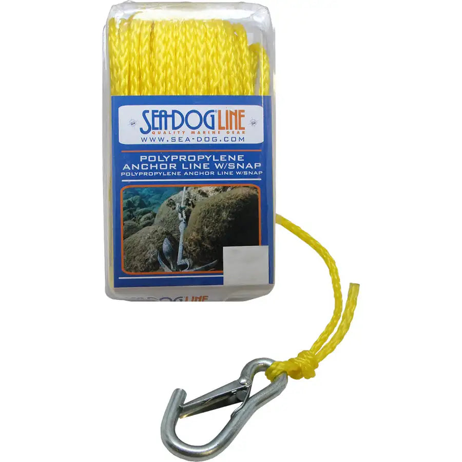Sea-Dog Poly Pro Anchor Line w/Snap - 1/4" x 50 - Yellow [304206050YW-1] - Premium Rope & Chain  Shop now 