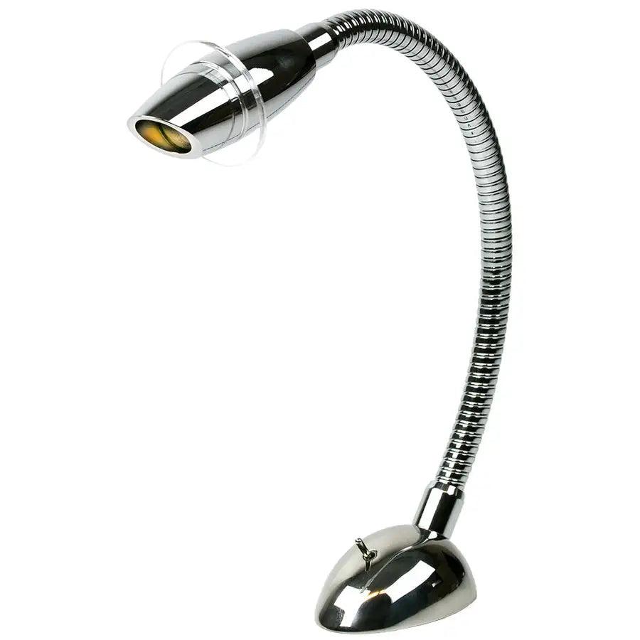 Sea-Dog Deluxe High Power LED Reading Light Flexible w/Switch - Cast 316 Stainless Steel/Chromed Cast Aluminum [404541-1] - Besafe1st® 