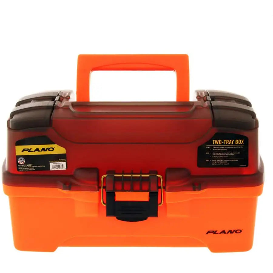 Plano 2-Tray Tackle Box w/Dual Top Access - Smoke  Bright Orange [PLAMT6221] - Besafe1st®  