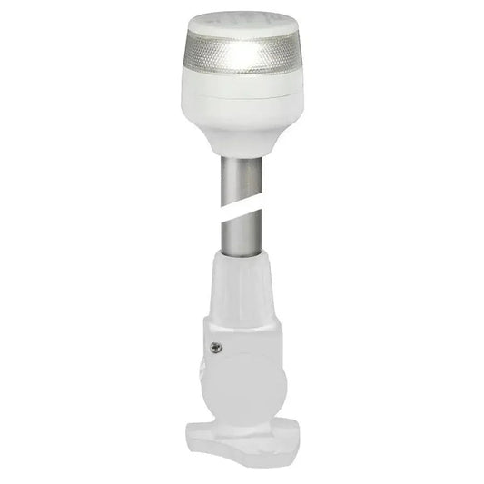Hella Marine 2nm All Round White Fold Down Pole Navigation Lamp - 8" - White Base [980960291] Hella Marine