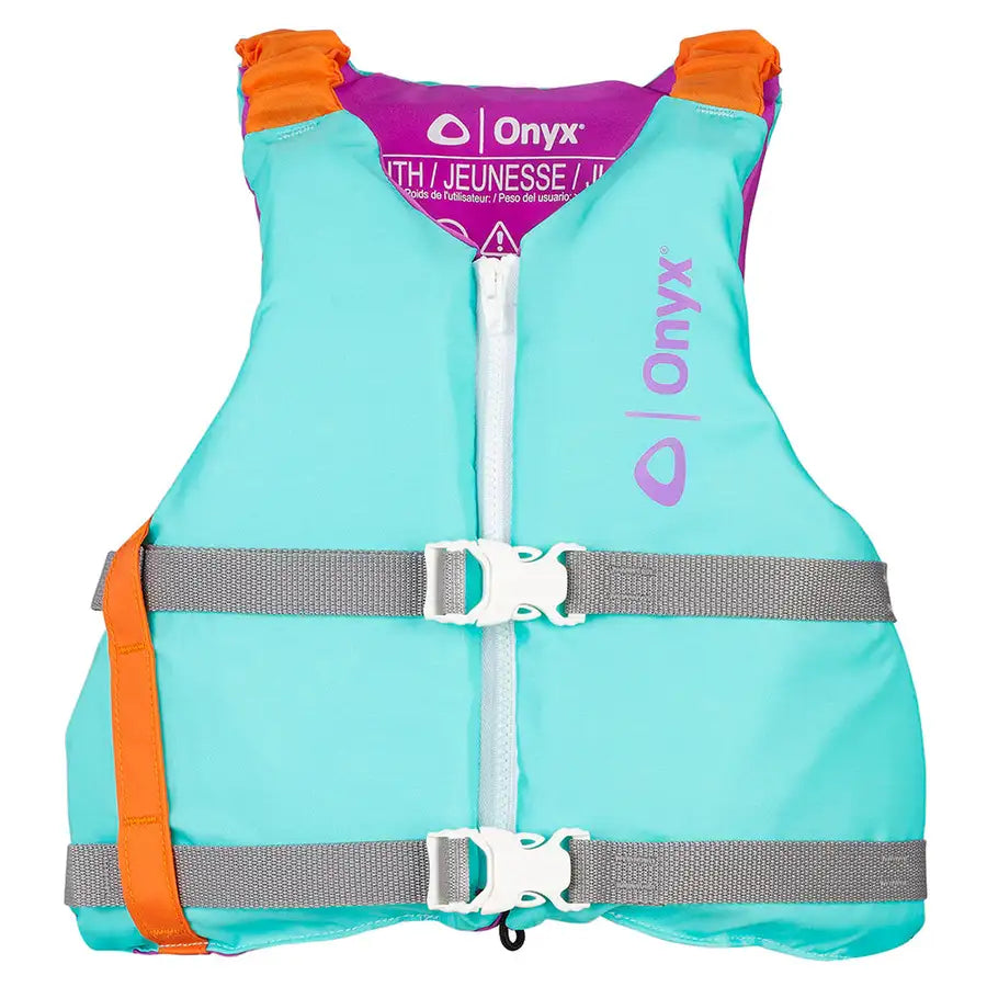 Onyx Youth Universal Paddle Vest - Aqua [121900-505-002-21] - Besafe1st®  