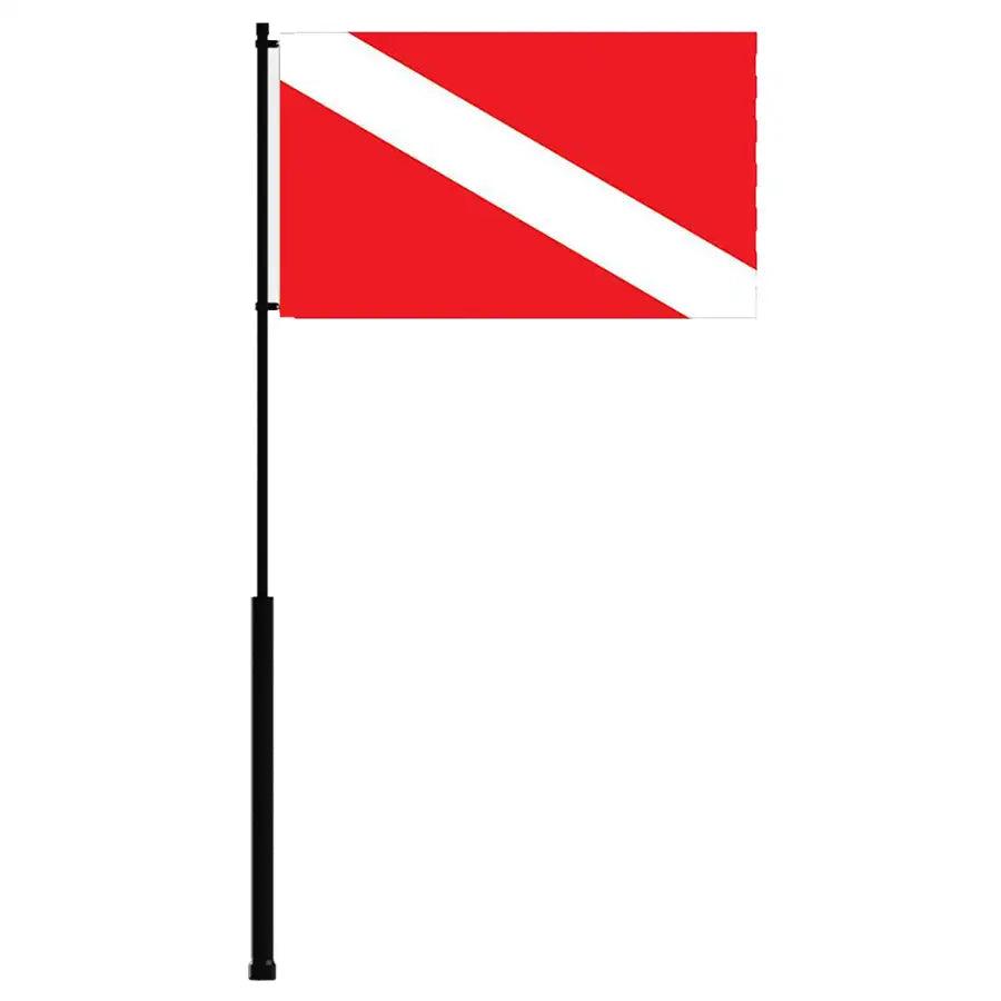 Mate Series Flag Pole - 36" w/Dive Flag [FP36DIVE] - Premium Fishing Accessories Besafe1st®  Shop now 