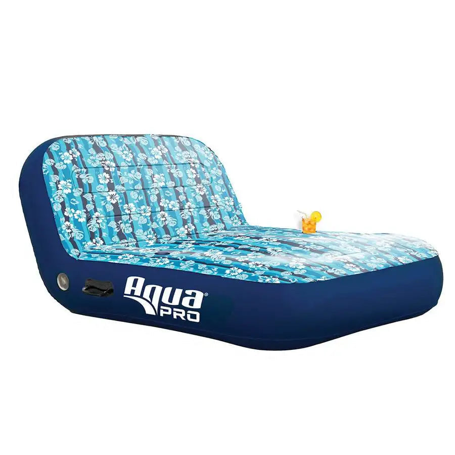 Aqua Leisure Ultra Cushioned Comfort Lounge Hawaiian Wave Print - 2-Person [APL17011S2] - Besafe1st® 