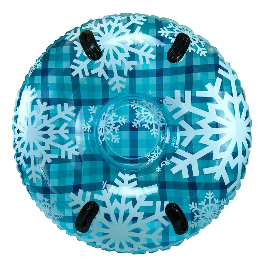 Aqua Leisure 43" Pipeline Sno Clear Top Racer Sno-Tube - Cool Blue Plaid [PST13365S2] Besafe1st™ | 