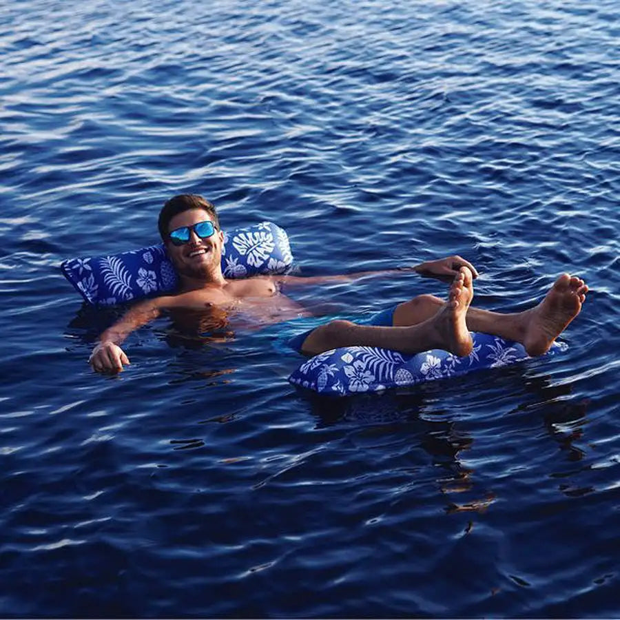 Aqua Leisure 4-In-1 Monterey Hammock Supreme XL 53" x 31.5" - Hibiscus Pineapple Royal Blue [APL18904S2] - Besafe1st®  
