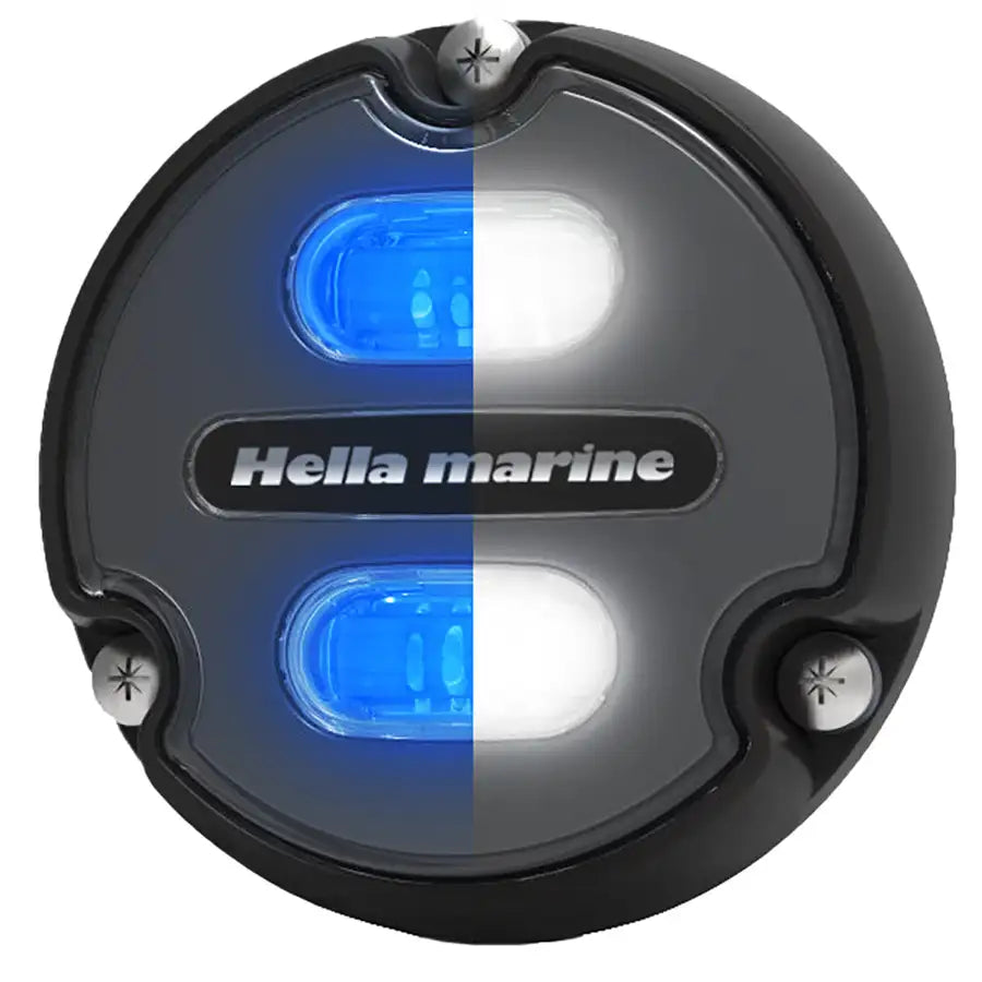 Hella Marine Apelo A1 Blue White Underwater Light - 1800 Lumens - Black Housing - Charcoal Lens [016145-001] - Premium Underwater Lighting  Shop now 
