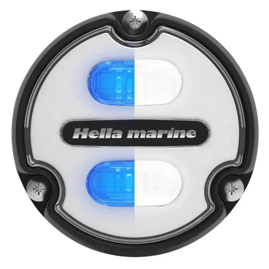 Hella Marine Apelo A1 Blue White Underwater Light - 1800 Lumens - Black Housing - White Lens [016145-011] - Besafe1st