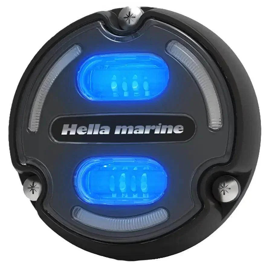 Hella Marine Apelo A2 Blue White Underwater Light - 3000 Lumens - Black Housing - Charcoal Lens w/Edge Light [016147-001] - Besafe1st