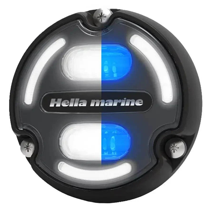 Hella Marine Apelo A2 Blue White Underwater Light - 3000 Lumens - Black Housing - Charcoal Lens w/Edge Light [016147-001] - Besafe1st