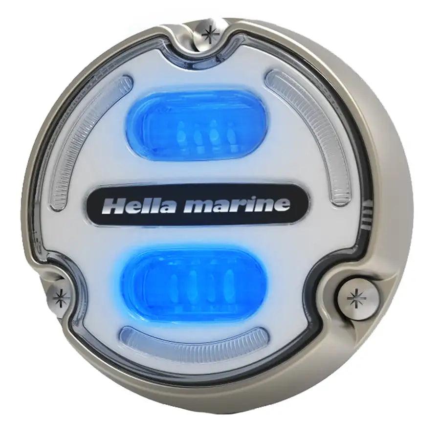 Hella Marine Apelo A2 Blue White Underwater Light - 3000 Lumens - Bronze Housing - White Lens w/Edge Light [016147-101] - Besafe1st® 