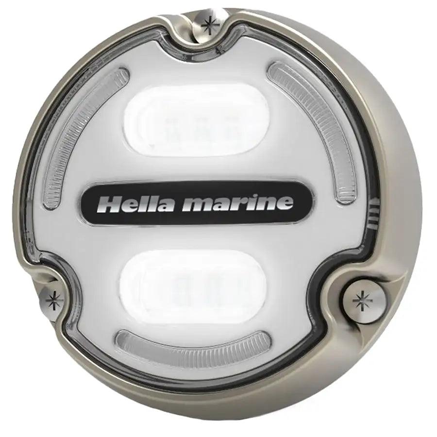 Hella Marine Apelo A2 Blue White Underwater Light - 3000 Lumens - Bronze Housing - White Lens w/Edge Light [016147-101] - Besafe1st® 