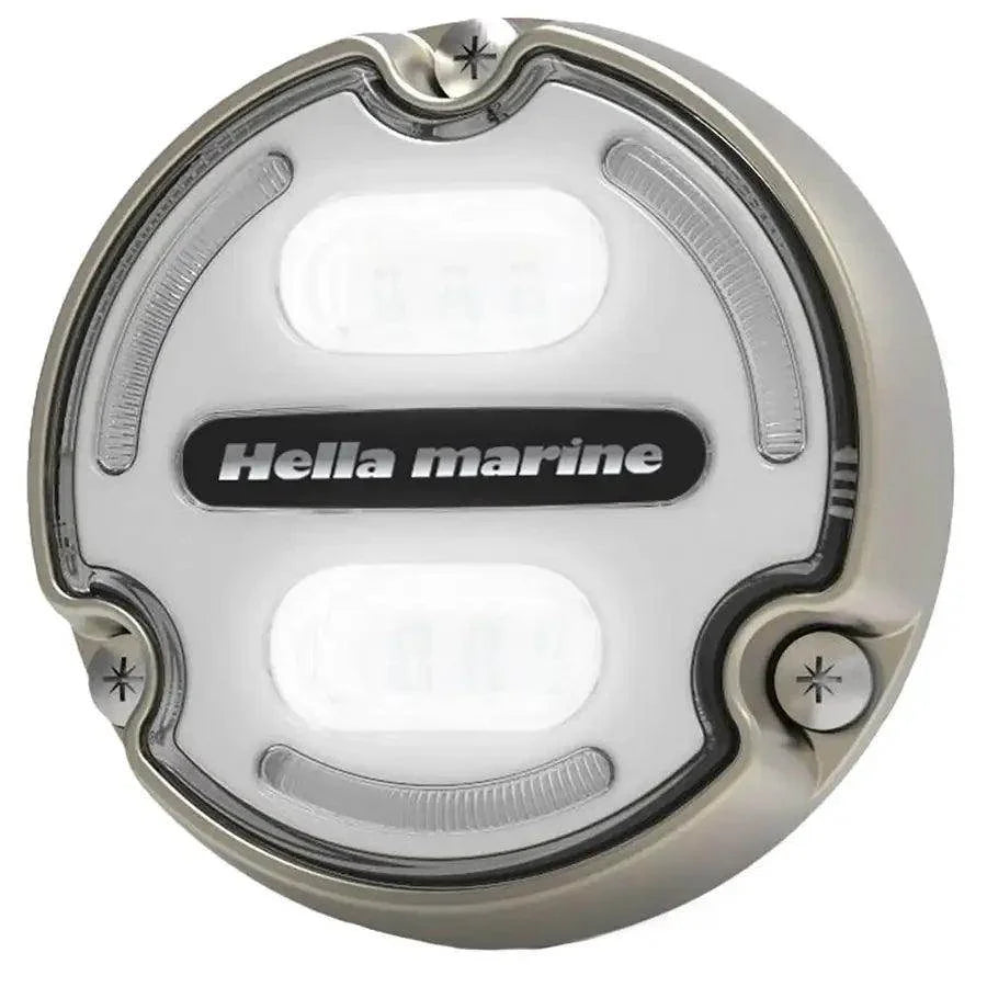 Hella Marine Apelo A2 Blue White Underwater Light - 3000 Lumens - Bronze Housing - White Lens w/Edge Light [016147-101] Hella Marine