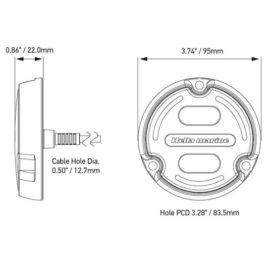 Hella Marine Apelo A2 RGB Underwater Light - 3000 Lumens - Bronze Housing - White Lens w/Edge Light [016148-101] Hella Marine