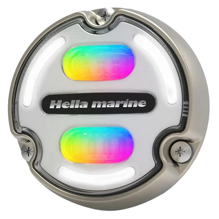 Hella Marine Apelo A2 RGB Underwater Light - 3000 Lumens - Bronze Housing - White Lens w/Edge Light [016148-101] - Besafe1st® 