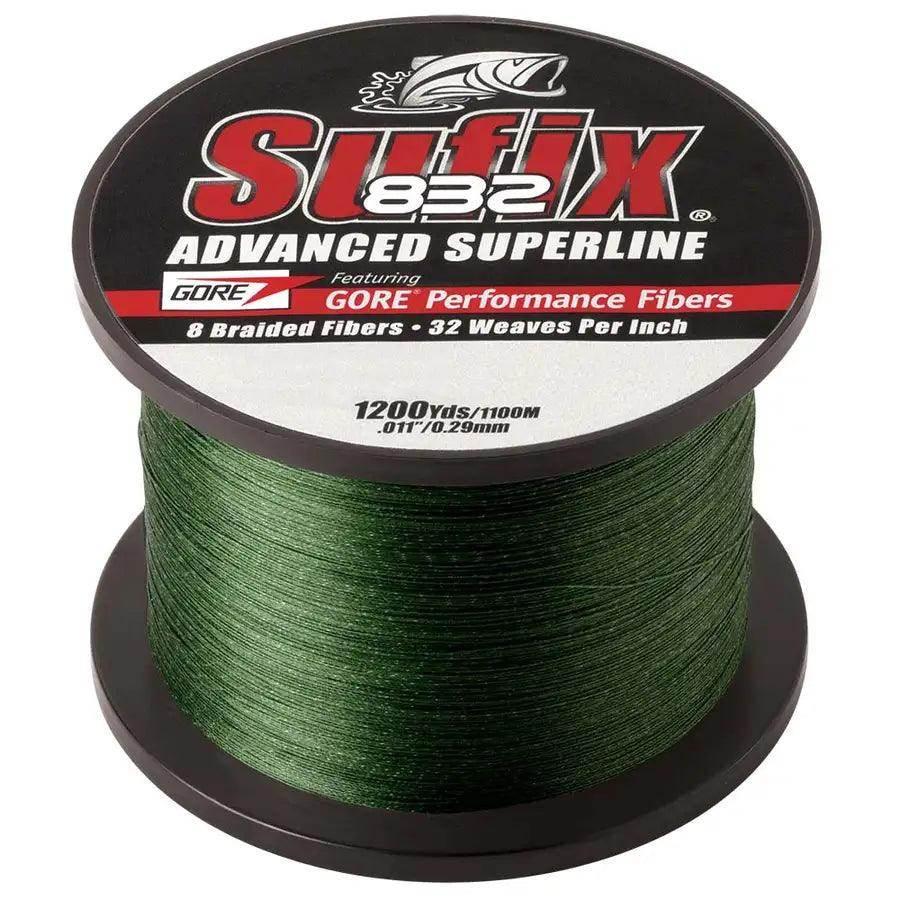 Sufix 832 Advanced Superline Braid - 30lb - Low-Vis Green - 1200 yds [660-330G] Sufix