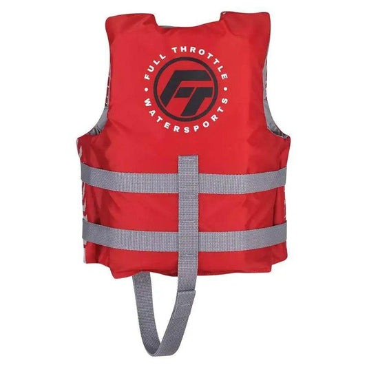 Full Throttle Child Nylon Life Jacket - Red [112200-100-001-22] - Besafe1st