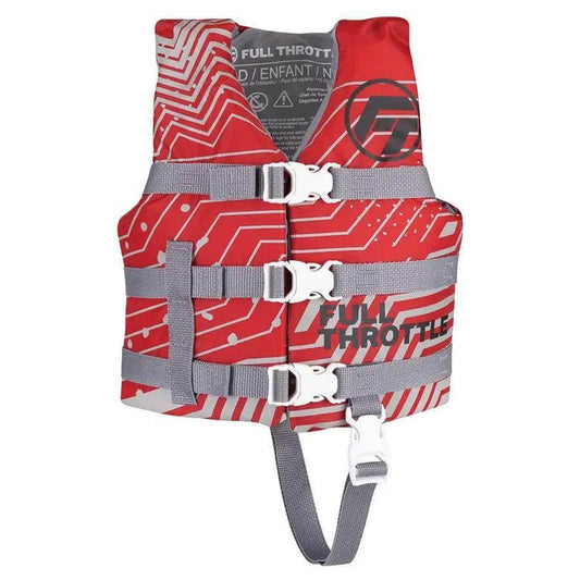 Full Throttle Child Nylon Life Jacket - Red [112200-100-001-22] - Besafe1st