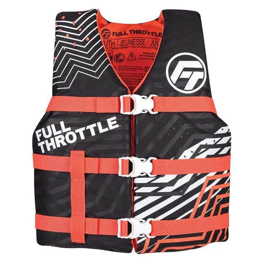 Full Throttle Youth Nylon Life Jacket - Pink/Black [112200-105-002-22] - Besafe1st