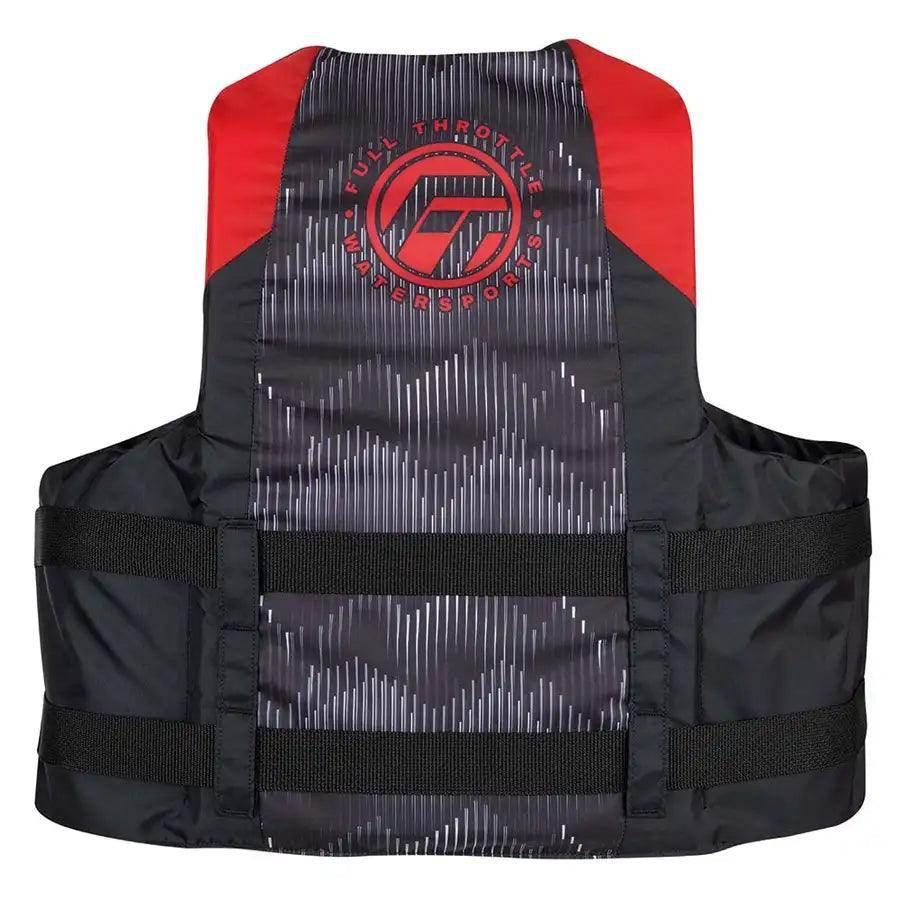 Full Throttle Adult Nylon Life Jacket - 2XL/4XL - Red/Black [112200-100-080-22] - Besafe1st