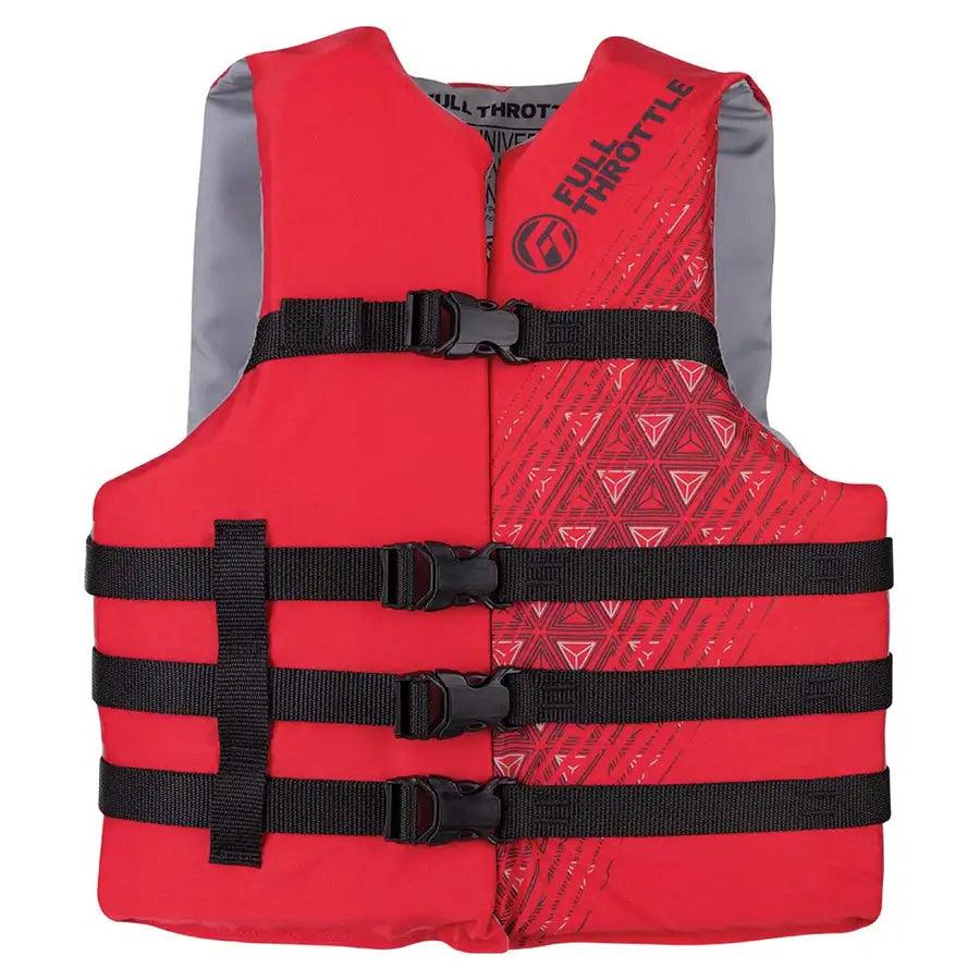 Full Throttle Adult Universal Ski Life Jacket - Red [112000-100-004-22] - Besafe1st® 