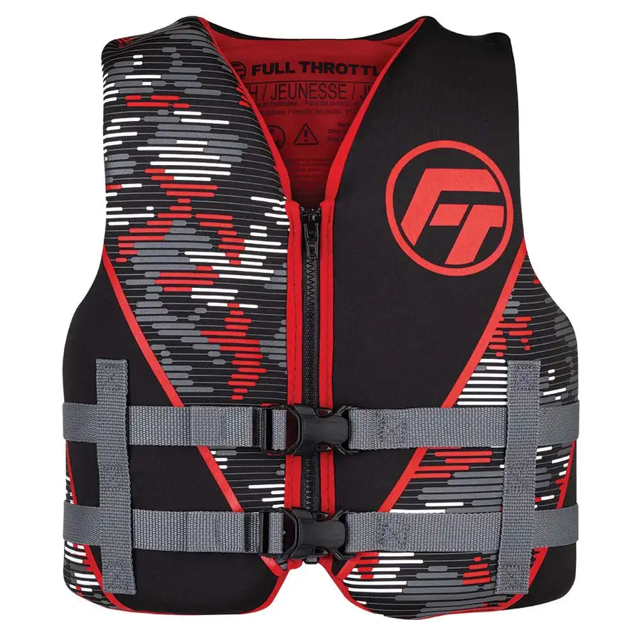 Full Throttle Youth Rapid-Dry Life Jacket - Red/Black [142100-100-002-22] - Besafe1st®  