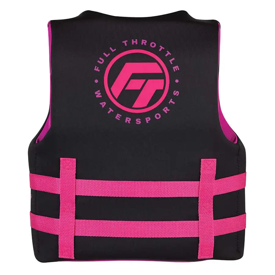 Full Throttle Youth Rapid-Dry Life Jacket - Pink/Black [142100-105-002-22] - Premium Life Vests  Shop now 
