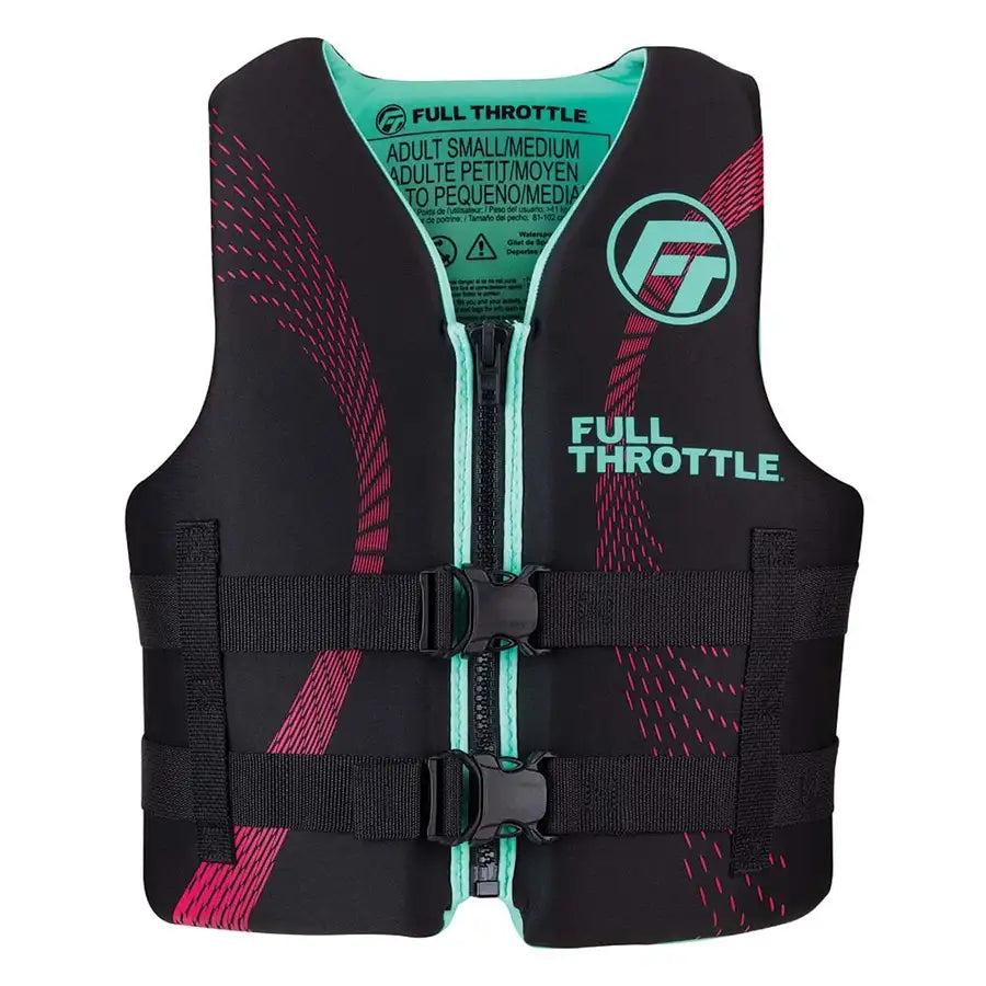 Full Throttle Adult Rapid-Dry Life Jacket - S/M - Aqua/Black [142100-505-030-22] - Besafe1st®  