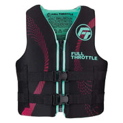 Full Throttle Adult Rapid-Dry Life Jacket - L/XL - Aqua/Black [142100-505-050-22] - Besafe1st