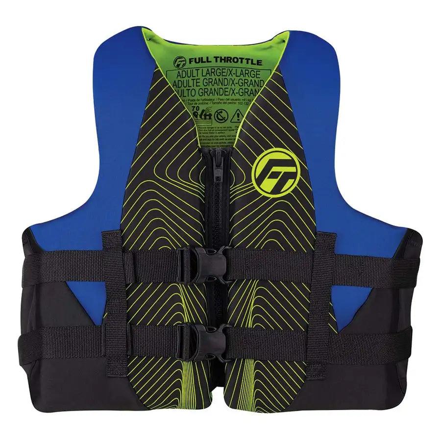 Full Throttle Adult Rapid-Dry Life Jacket - L/XL - Blue/Black [142100-500-050-22] - Besafe1st® 