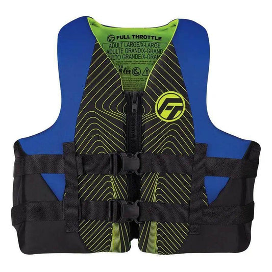 Full Throttle Adult Rapid-Dry Life Jacket - L/XL - Blue/Black [142100-500-050-22] - Besafe1st