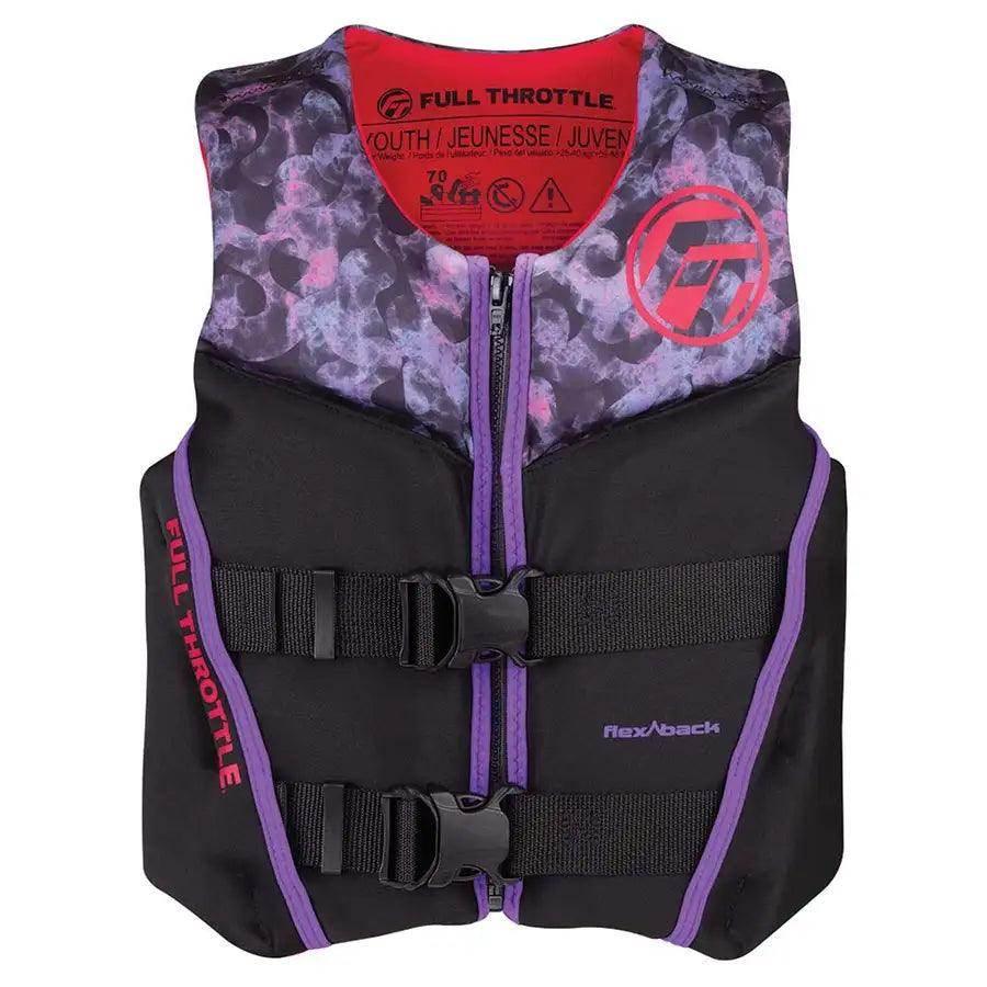 Full Throttle Youth Rapid-Dry Flex-Back Life Jacket - Pink/Black [142500-105-002-22] Full Throttle