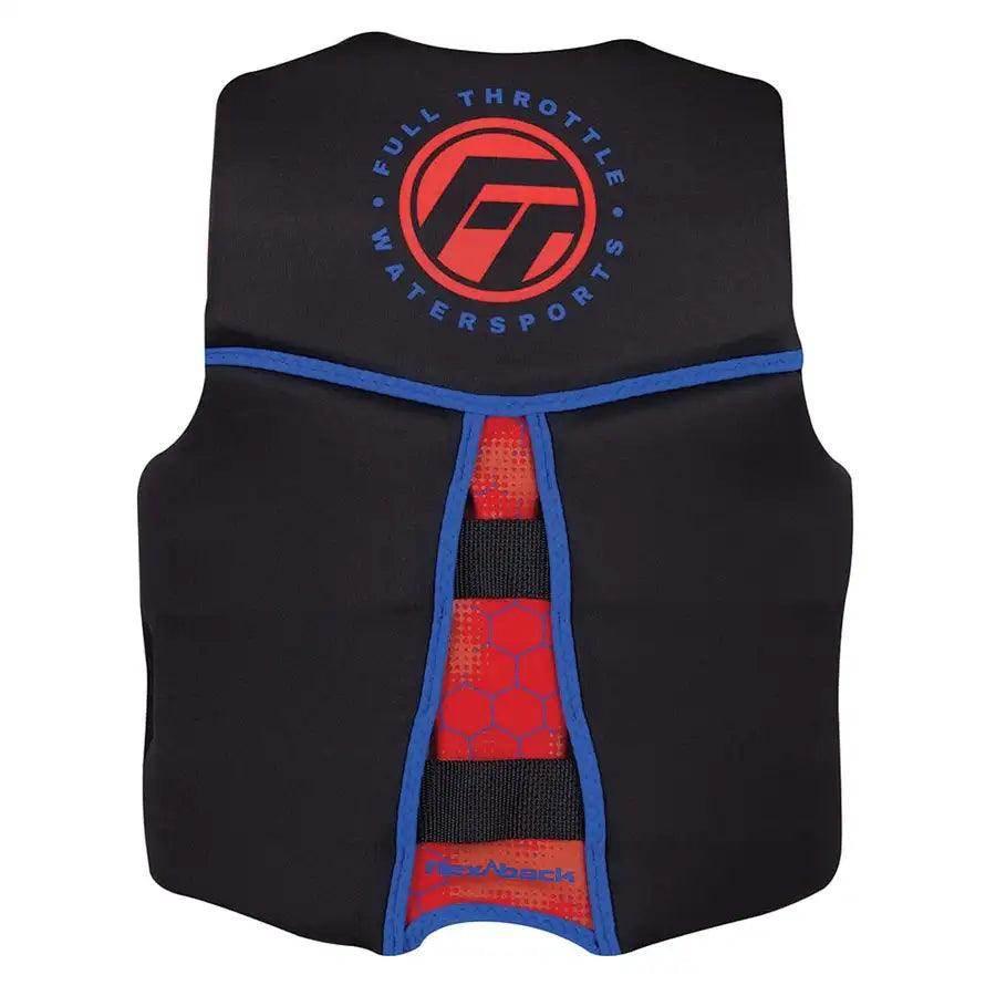 Full Throttle Youth Rapid-Dry Flex-Back Life Jacket - Red/Black [142500-100-002-22] - Besafe1st