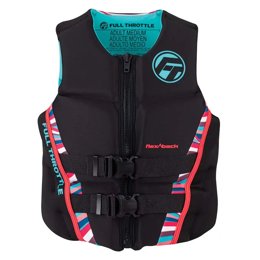 Full Throttle Womens Rapid-Dry Flex-Back Life Jacket - Womens XS - Pink/Black [142500-105-810-22] - Premium Life Vests  Shop now 