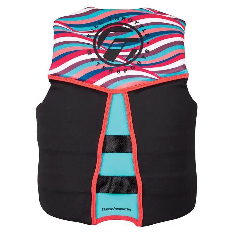 Full Throttle Womens Rapid-Dry Flex-Back Life Jacket - Womens XL - Pink/Black [142500-105-850-22] - Besafe1st