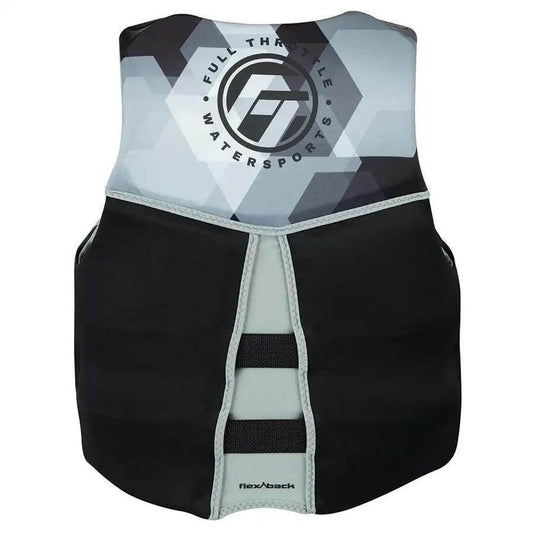 Full Throttle Mens Rapid-Dry Flex-Back Life Jacket - XL - Black/Grey [142500-701-050-22] - Besafe1st