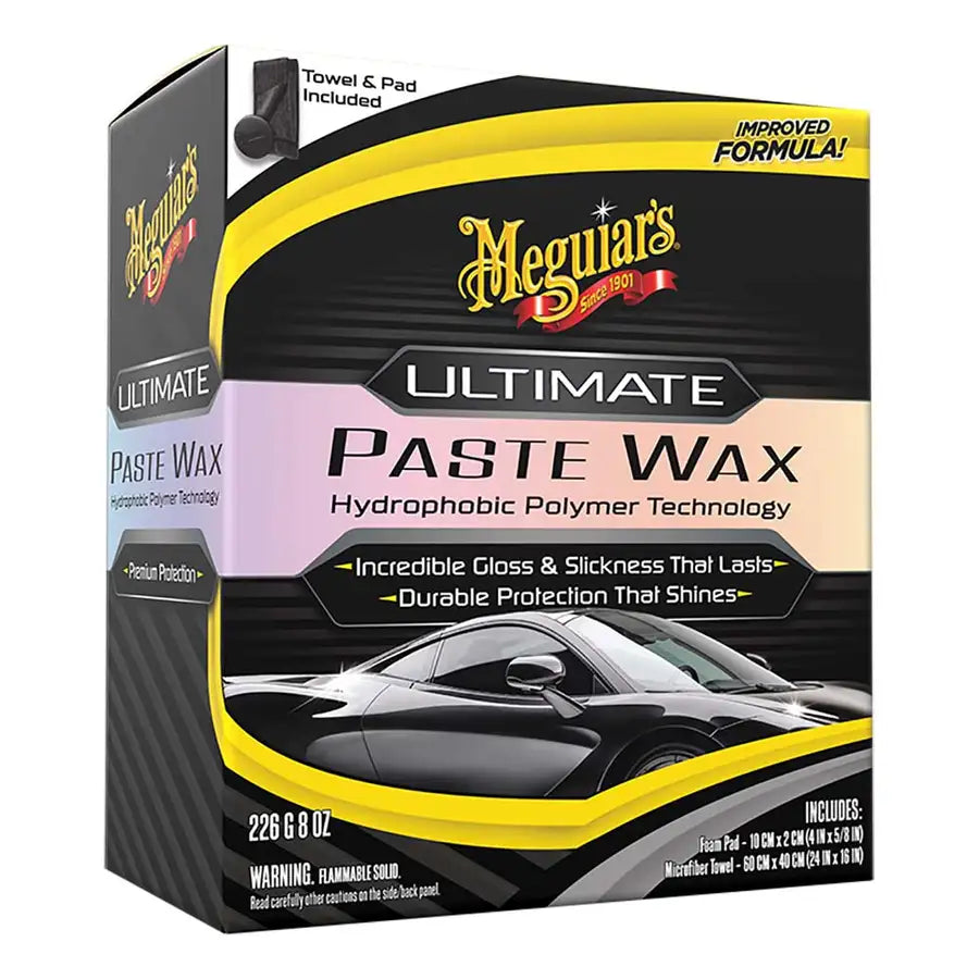 Meguiars Ultimate Paste Wax - Long-Lasting, Easy to Use Synthetic Wax - 8oz [G210608] - Premium Cleaning  Shop now 