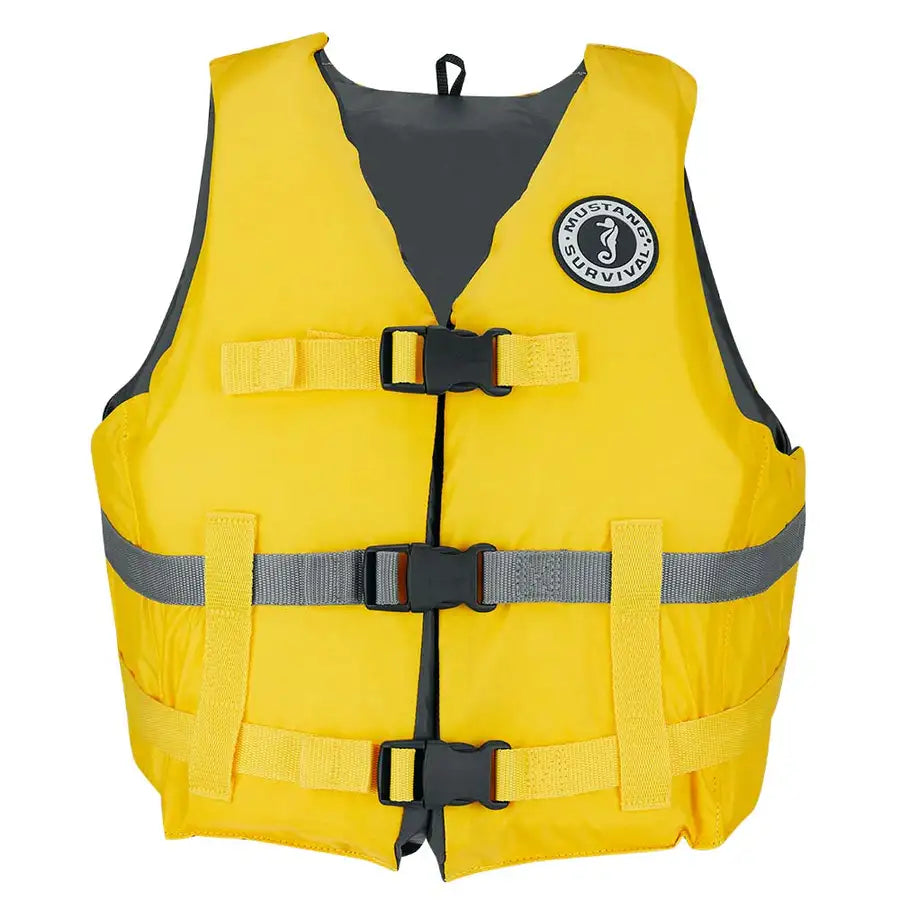 Mustang Livery Foam Vest - Yellow - Medium/Large [MV701DMS-25-M/L-216] - Premium Personal Flotation Devices  Shop now 