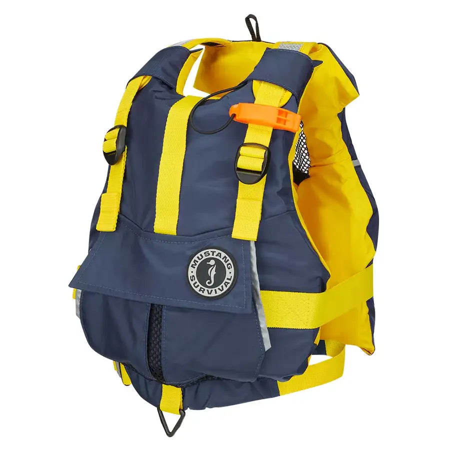 Mustang Youth Bobby Foam Vest - Yellow/Navy [MV2500-5-0-216] - Premium Personal Flotation Devices  Shop now 