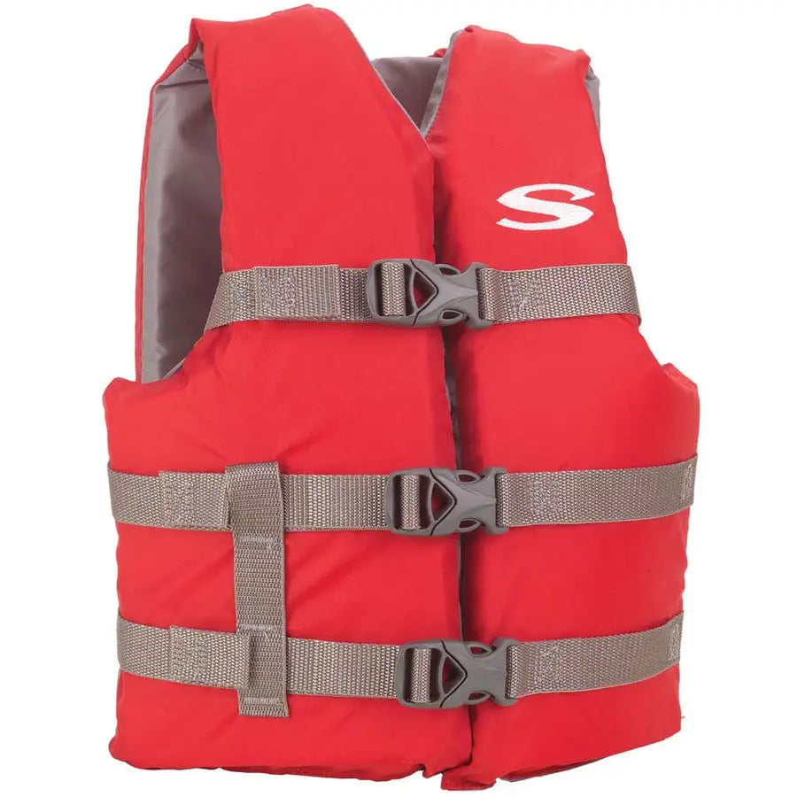 Stearns Youth Classic Vest Life Jacket - 50-90lbs - Red/Grey [2159436] - Premium Life Vests  Shop now 