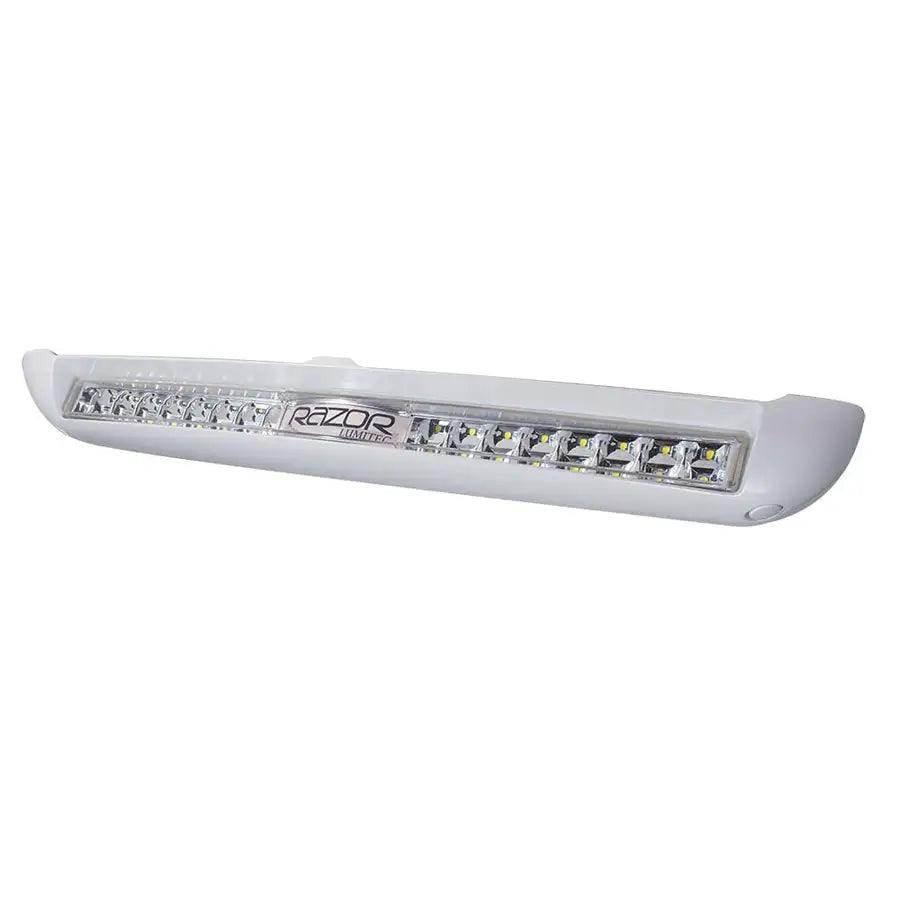 Lumitec Razor Light Bar - Flood - White Housing w/Inverted Logo Flush Mount [101590] Lumitec