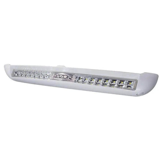 Lumitec Razor Light Bar - Flood - White Housing w/Inverted Logo Flush Mount [101590] - Besafe1st