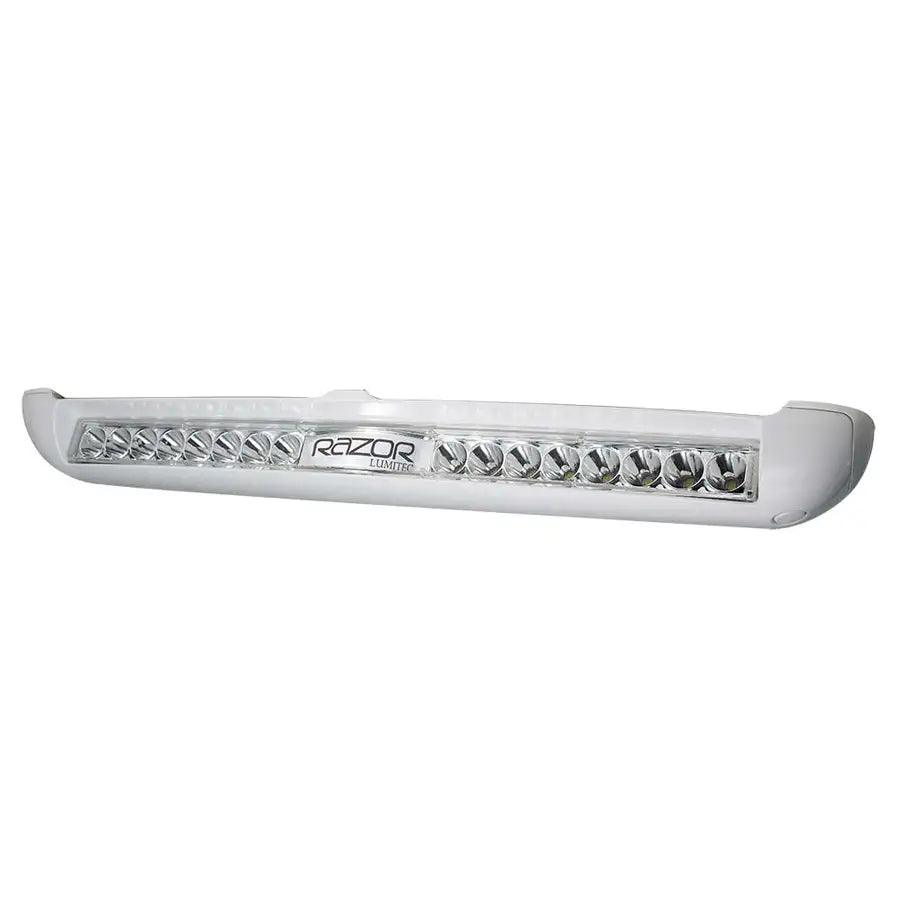 Lumitec Razor Light Bar - Spot - White Housing w/Inverted Logo Flush Mount [101603] - Besafe1st® 