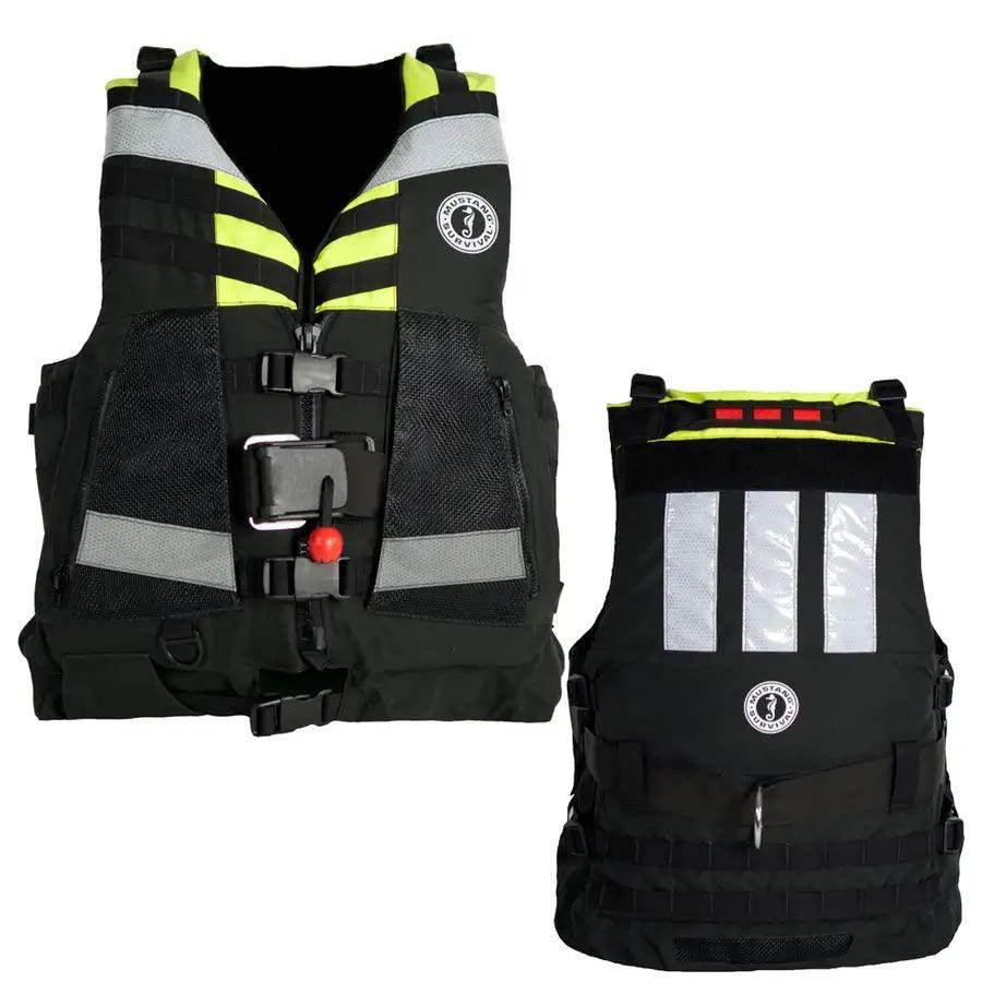 Mustang Swift Water Rescue Vest - Fluorescent Yellow/Green/Black - Universal [MRV15002-251-0-206] - Besafe1st