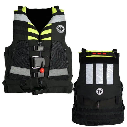 Mustang Swift Water Rescue Vest - Fluorescent Yellow/Green/Black - Universal [MRV15002-251-0-206] - Besafe1st